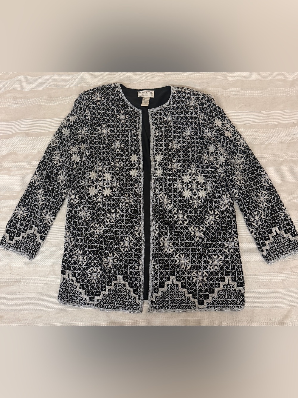 vintage Blacktie Oleg Cassini open-front evening jacket